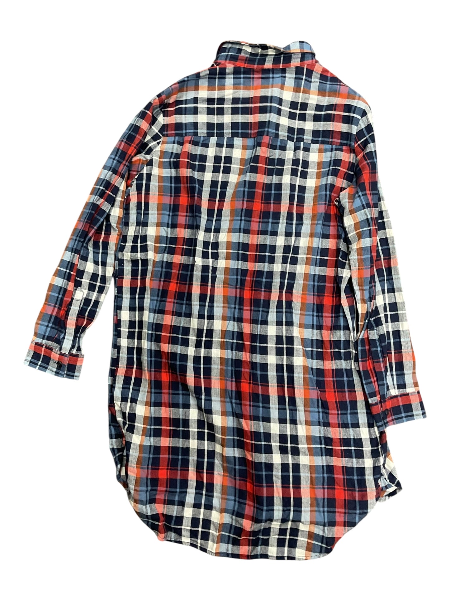 Blouse Ls By Universal Thread In Blue & Orange, Size:Xl