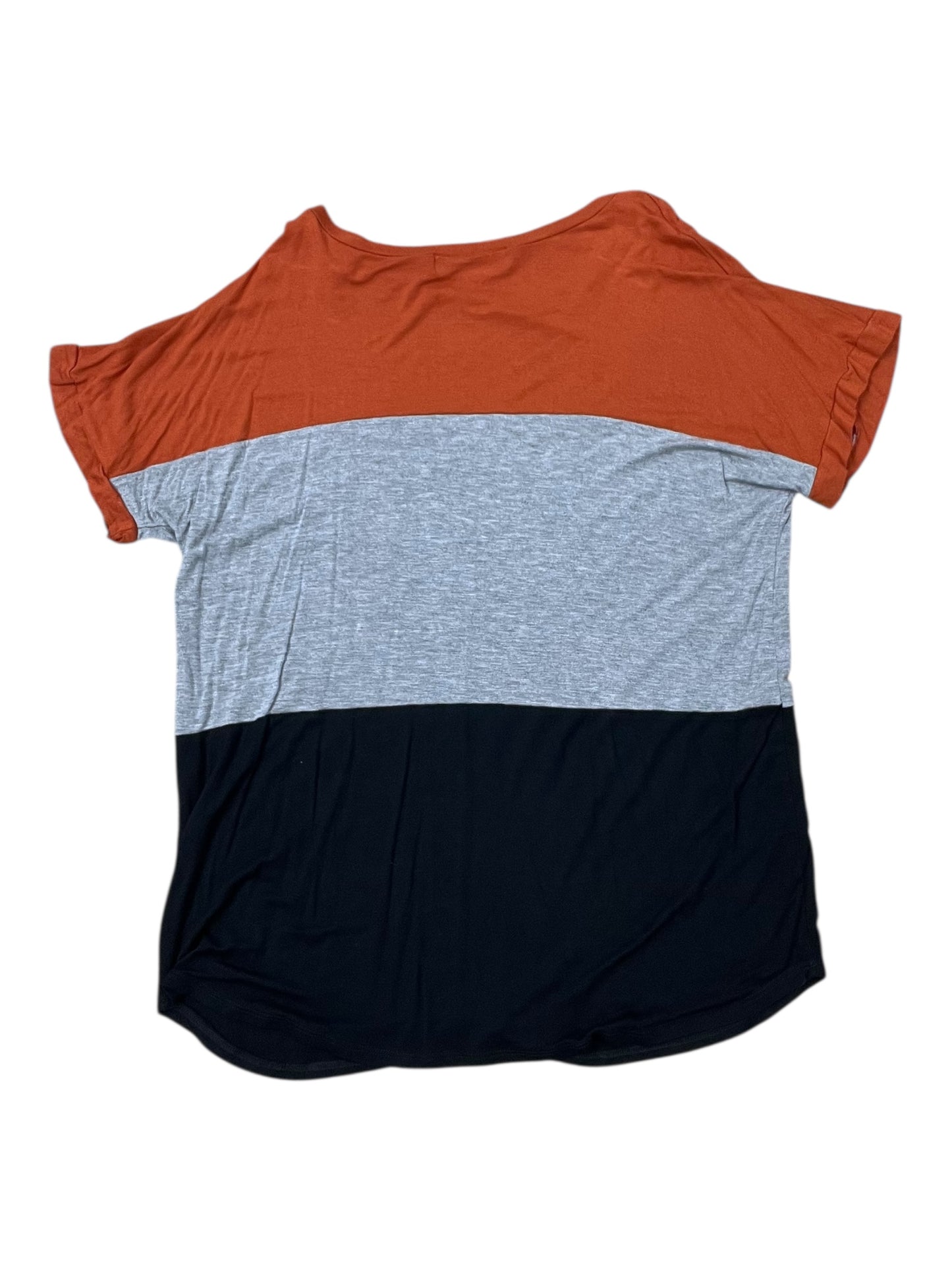 Top Ss By Filly Flair In Grey & Orange, Size:M