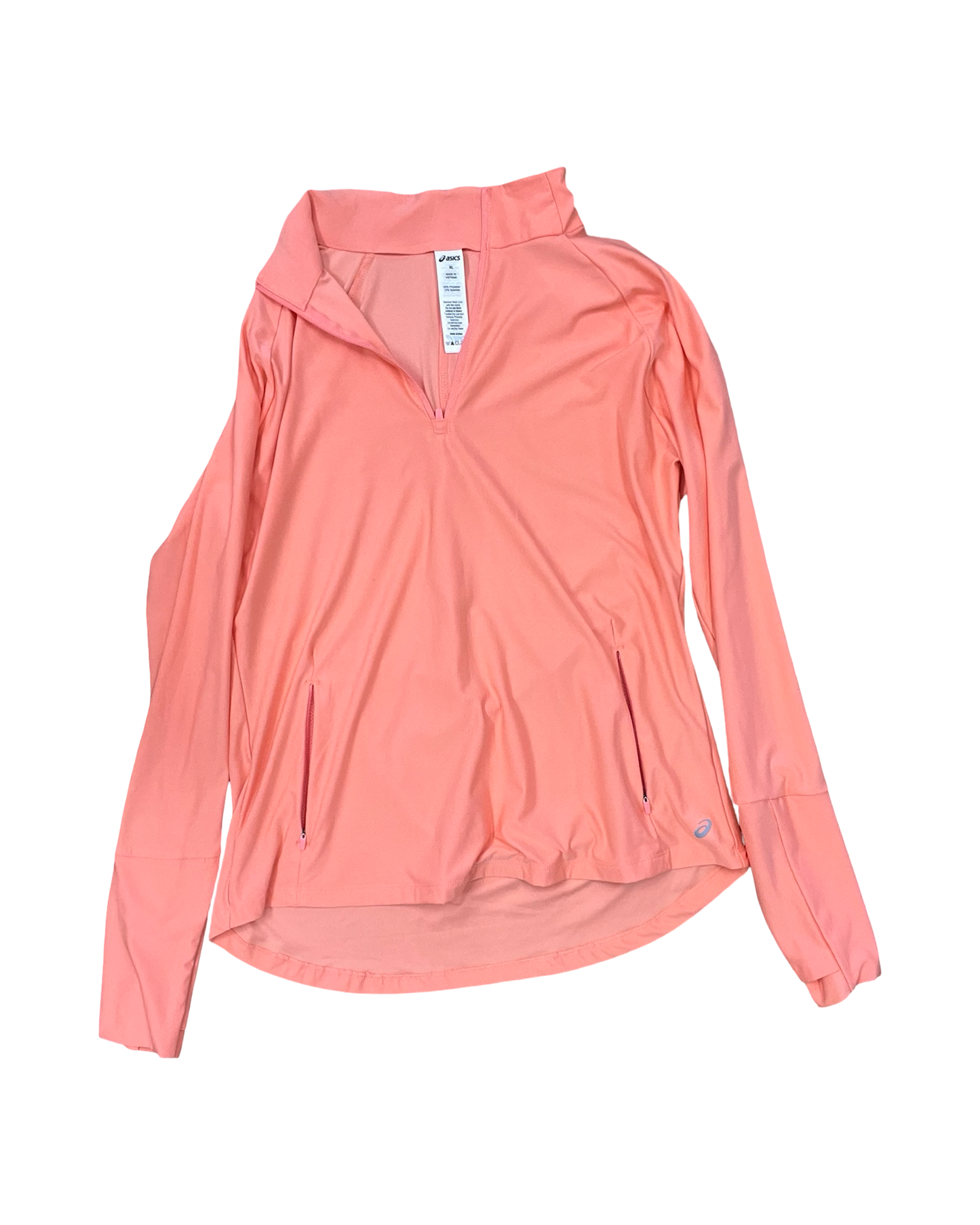 Athletic Top Ls Crewneck By Asics In Peach, Size:Xl