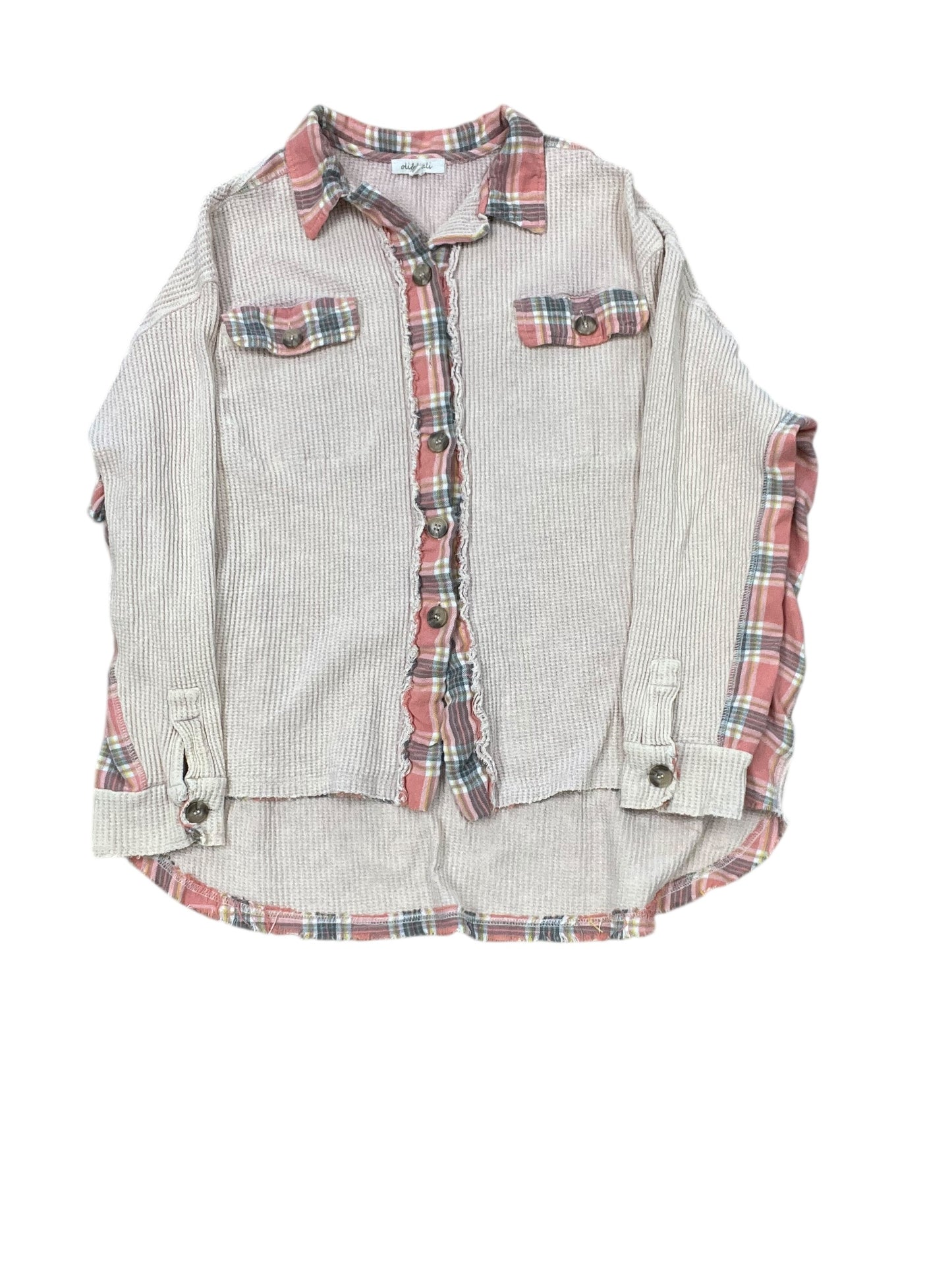 Blouse Ls By Oli & Hali In Pink, Size:L