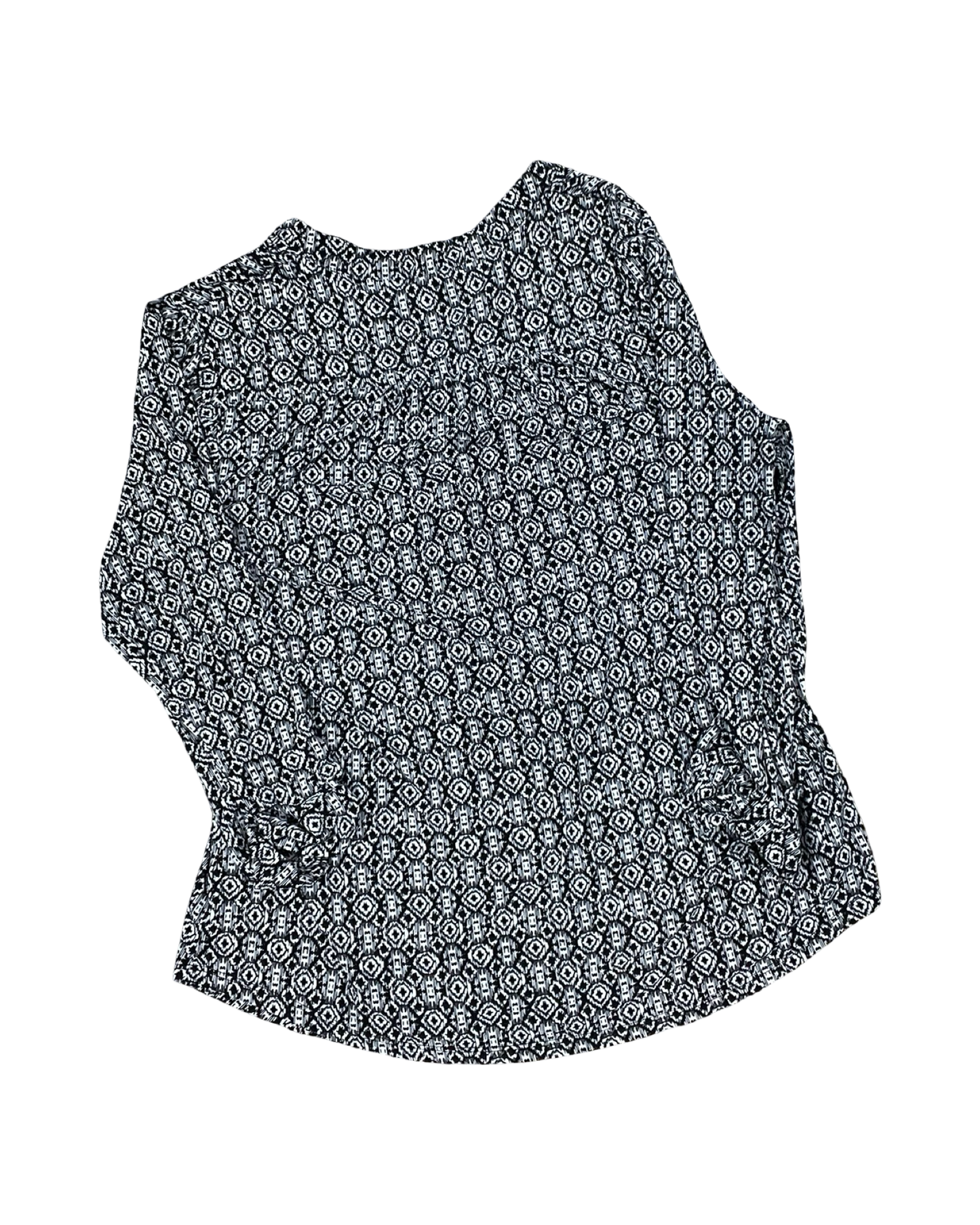Top 3/4 Sleeve By Westport In Black & White, Size:L