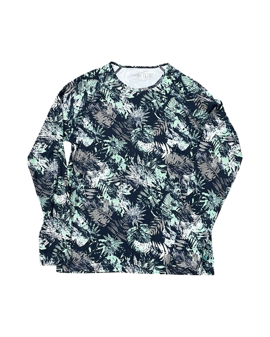 Top Ls By Clothes Mentor In Blue & Green, Size:L