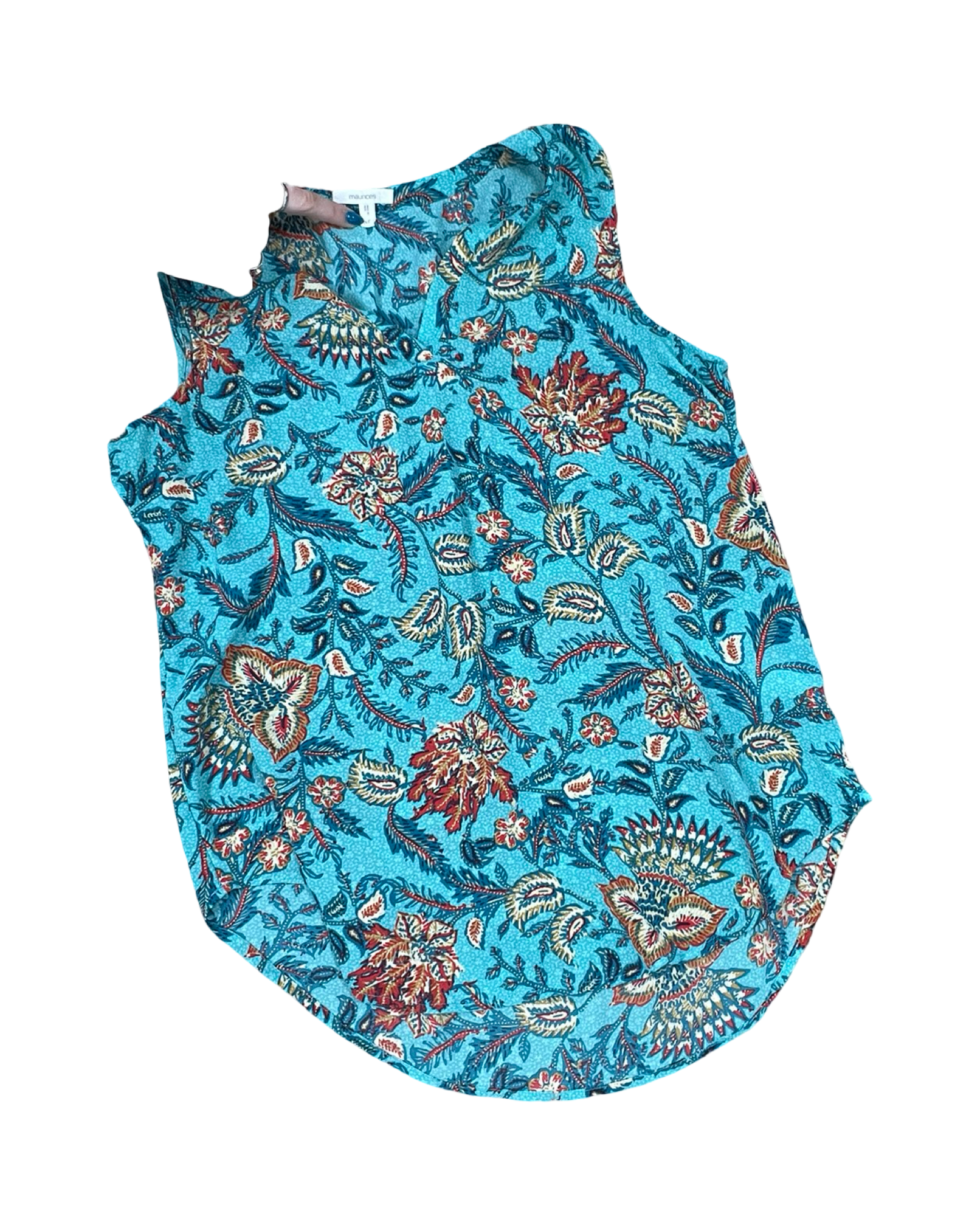 Top Sleeveless By Maurices In Green, Size:M