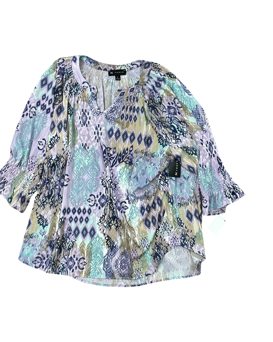 Top Ls By N Touch In Blue & Purple, Size:L