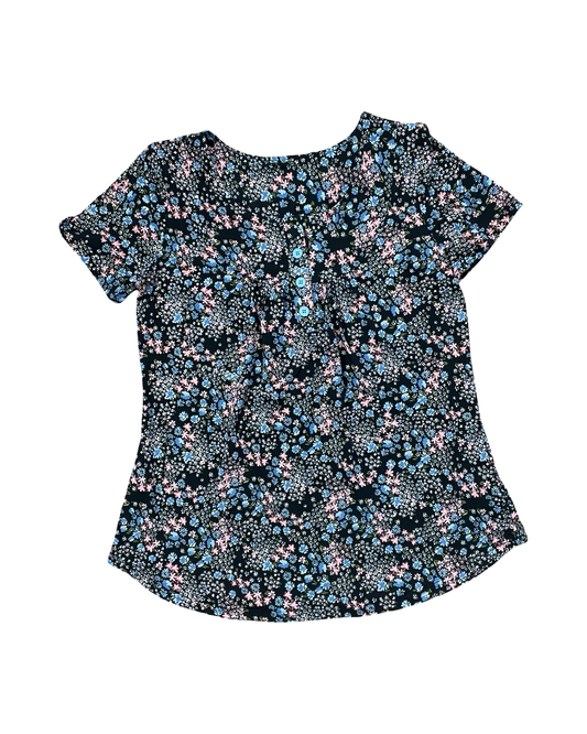 Top Ss By Clothes Mentor In Floral Print, Size:L