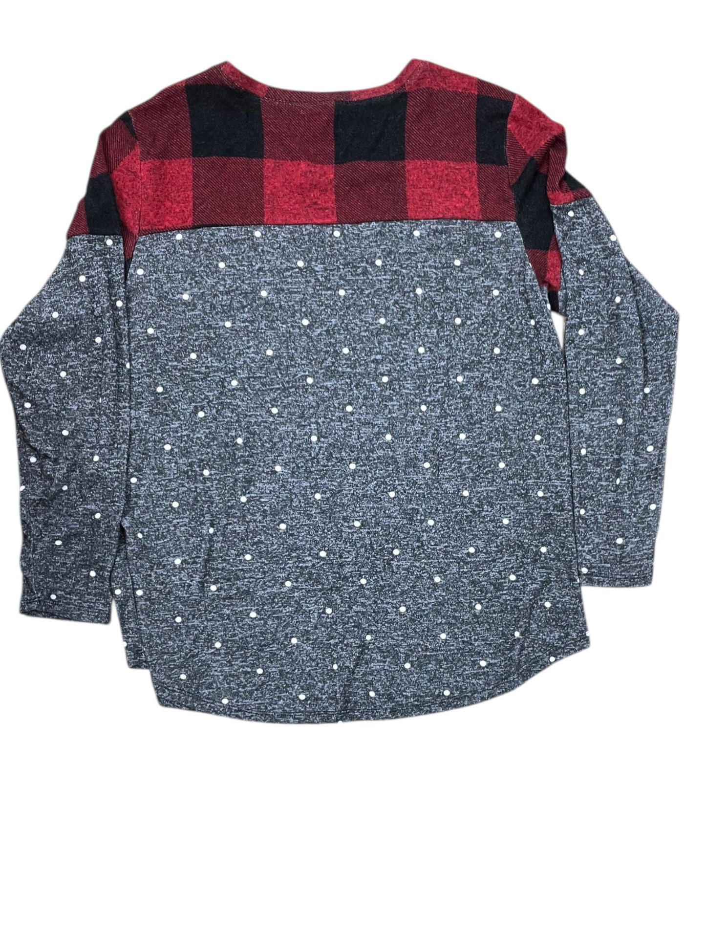 Top Ls By Maurices In Grey & Red, Size:L