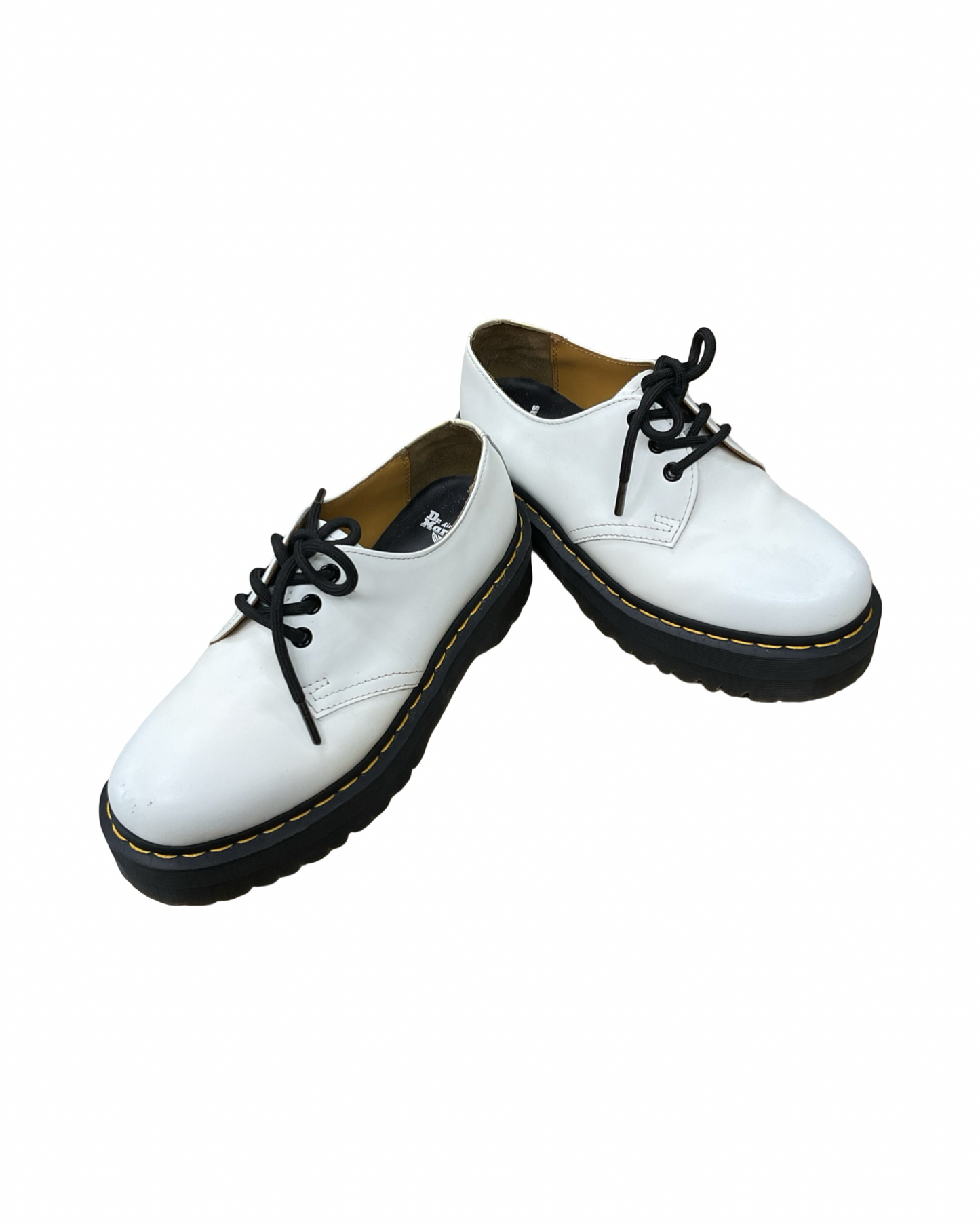 Shoes Heels Platform By Dr Martens In White, Size:8