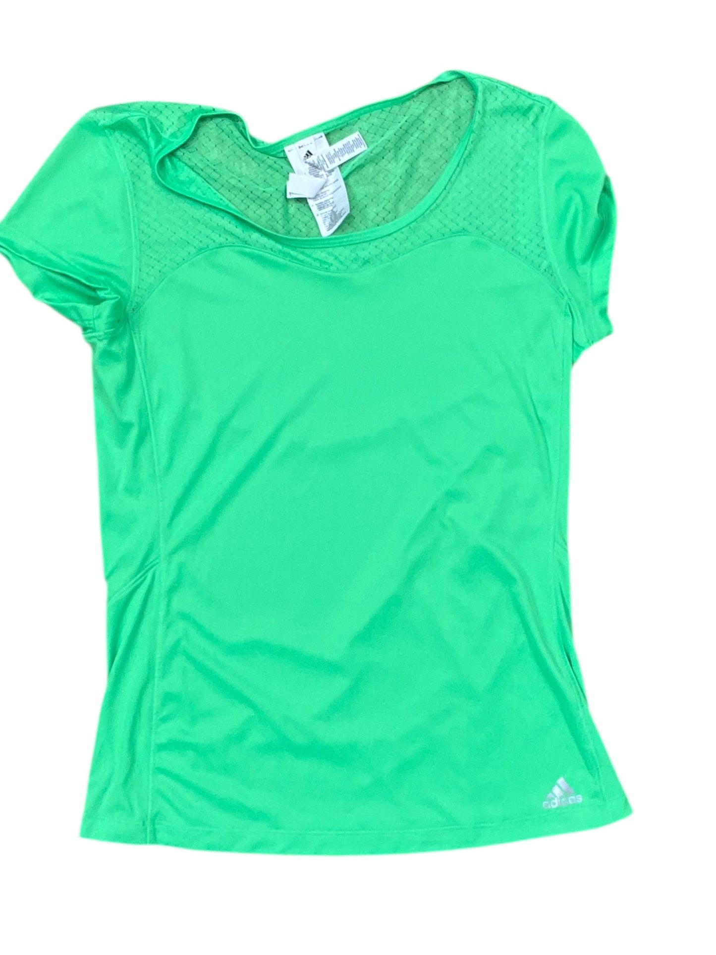 Athletic Top Ss By Adidas In Green, Size:L