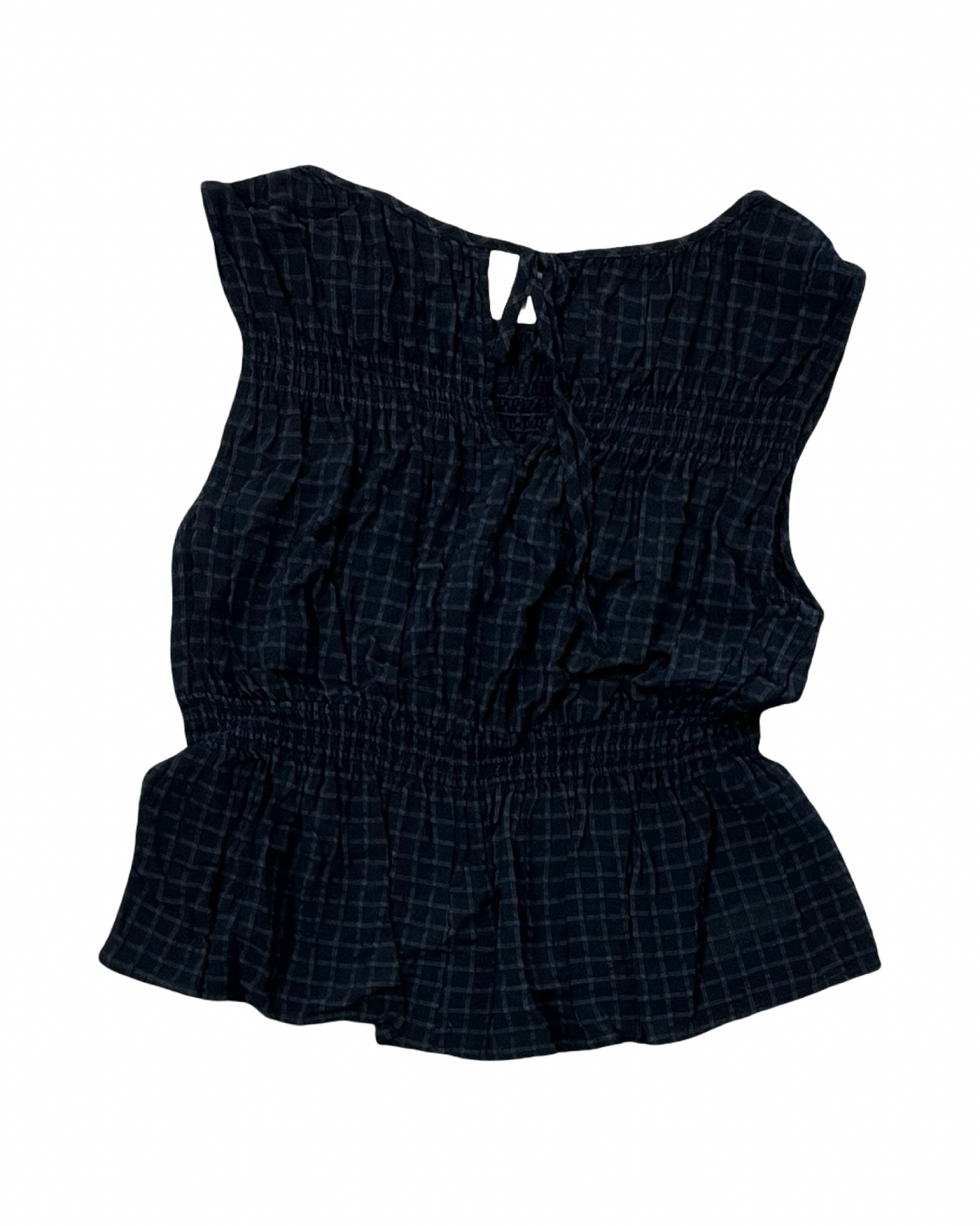 Top Sleeveless By Loft In Black & Grey, Size:M