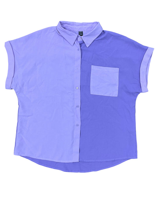 Blouse Ss By Shein In Purple, Size:Xl