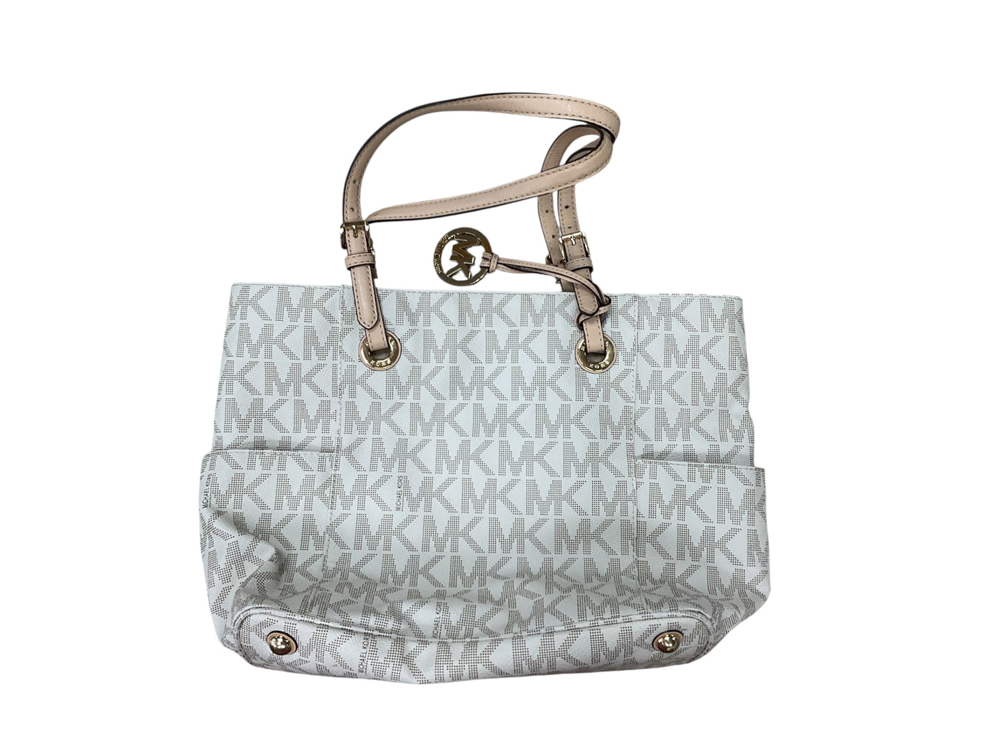 Handbag Designer By Michael Kors In Cream, Size:Large