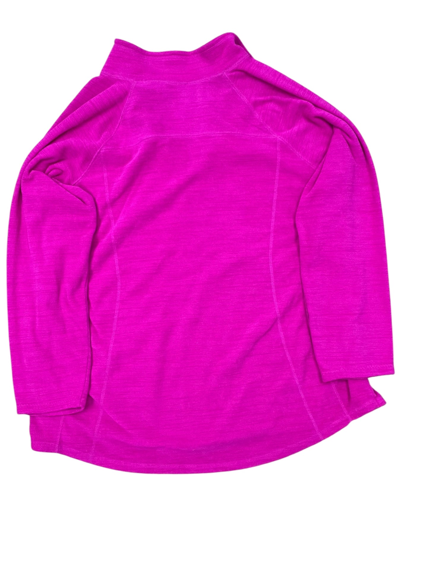 Athletic Top Ls Collar By Tek Gear In Pink, Size:3X