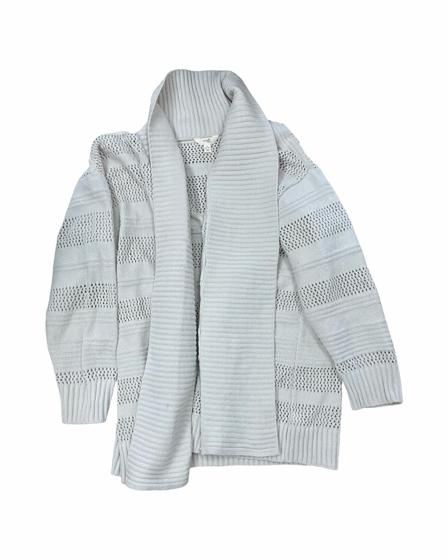 Cardigan By Terra & Sky In Cream, Size:1X