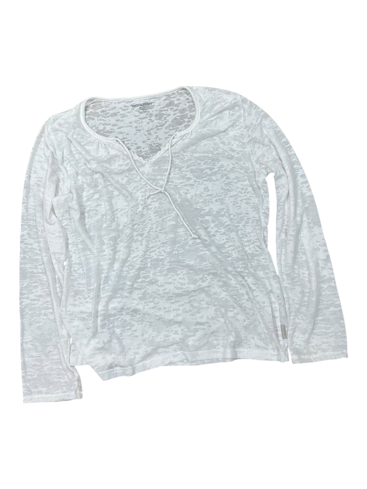 Top Ls By Woolrich In Tan & White, Size:L