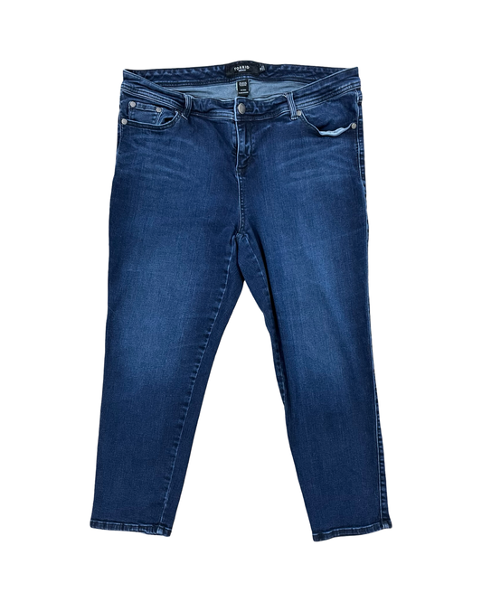 Jeans Skinny By Torrid In Blue Denim, Size:18