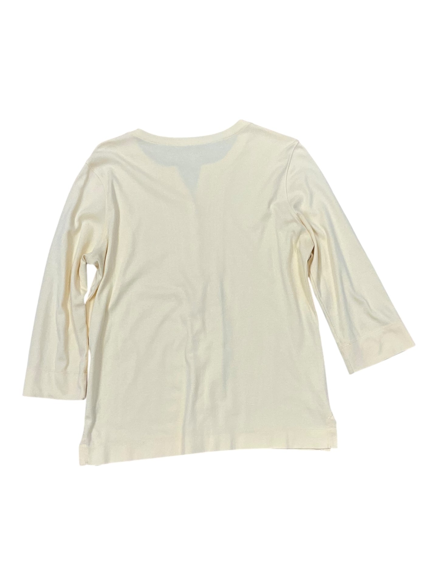 Top 3/4 Sleeve By L.L. Bean In Yellow, Size:L