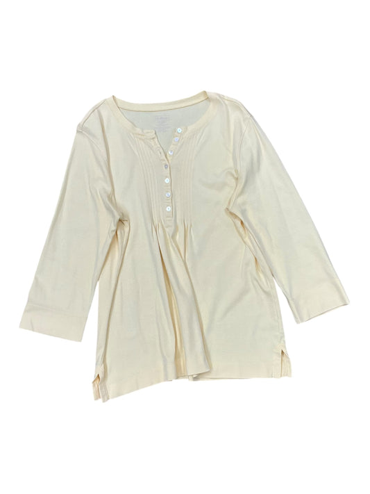 Top 3/4 Sleeve By L.L. Bean In Yellow, Size:L