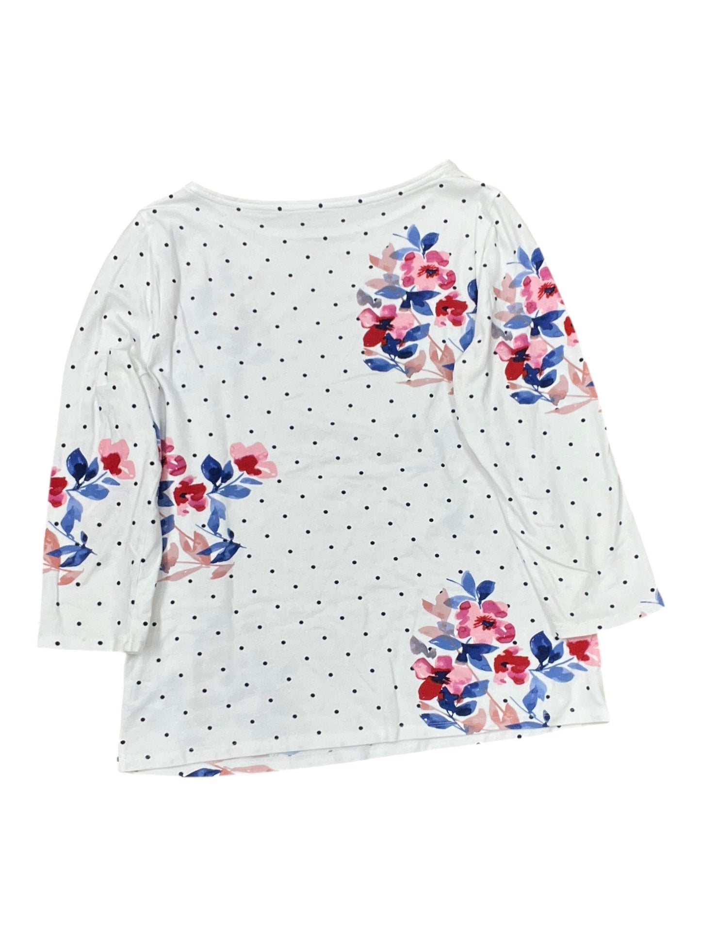 Top 3/4 Sleeve By Talbots In White, Size:L