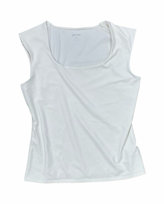 Tank Top By Nine West In Cream, Size:L