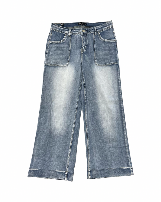 Jeans Wide Leg By Clothes Mentor In Blue Denim, Size:12