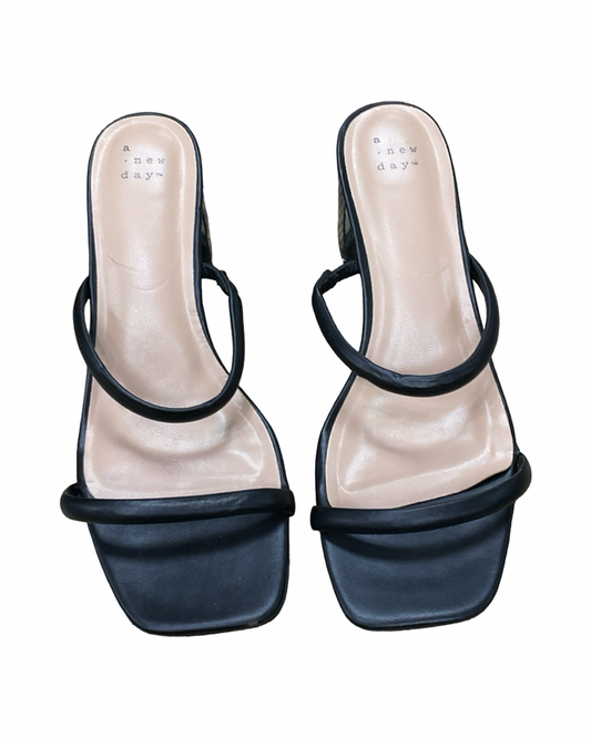 Sandals Heels Block By A New Day In Black, Size:8.5