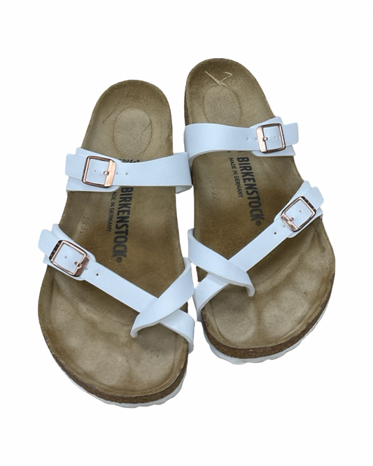 Sandals Flats By Birkenstock In White, Size:7