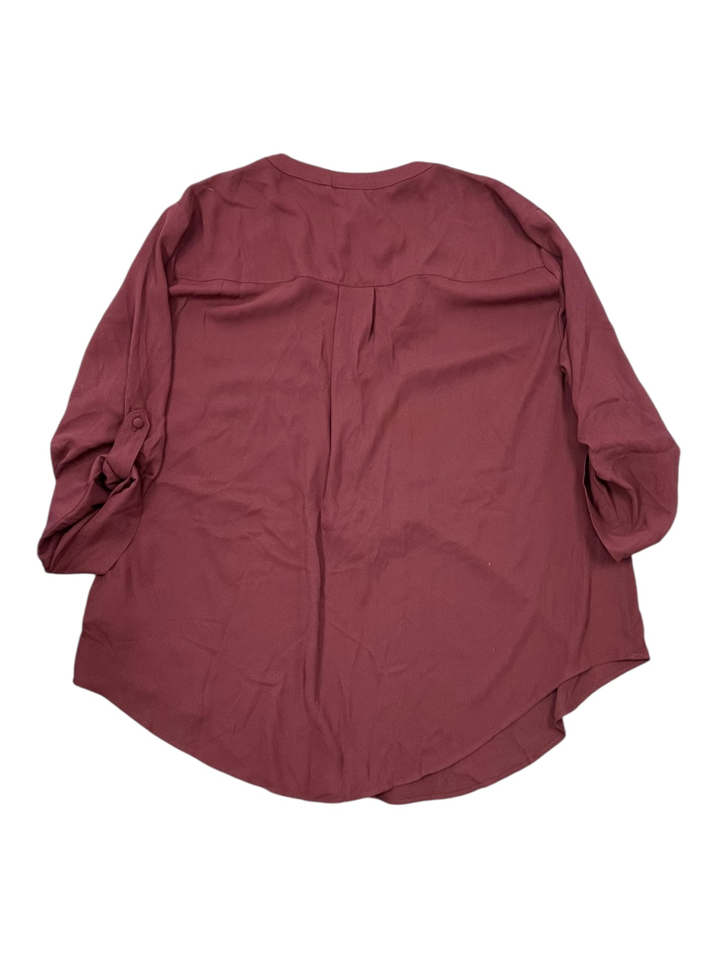 Blouse 3/4 Sleeve By Torrid In Red, Size:L