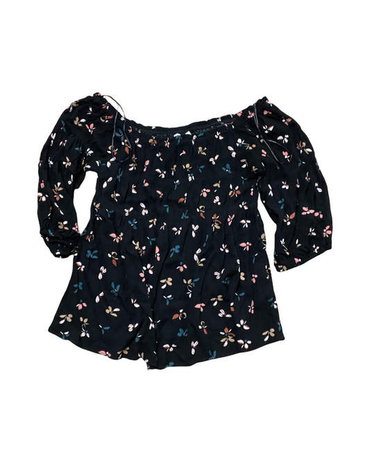 Top 3/4 Sleeve By Maurices In Black, Size:L