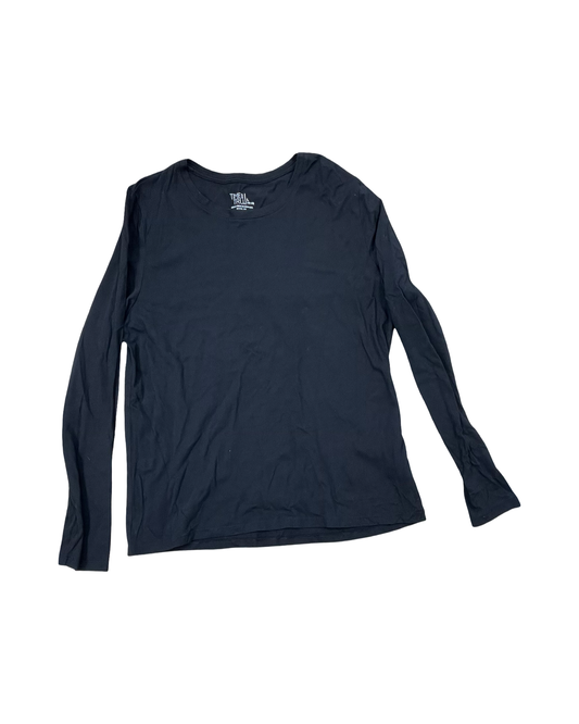 Top Ls By Time And Tru In Black, Size:L