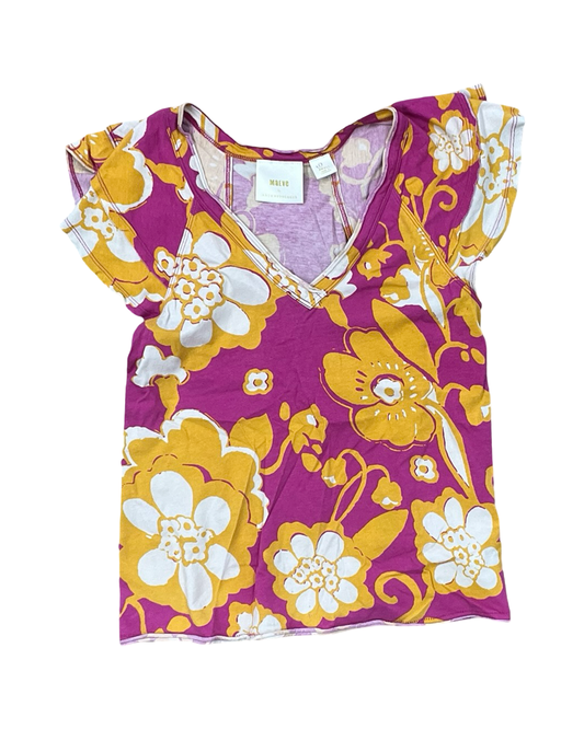 Top Ss By Maeve In Pink & Yellow, Size:S