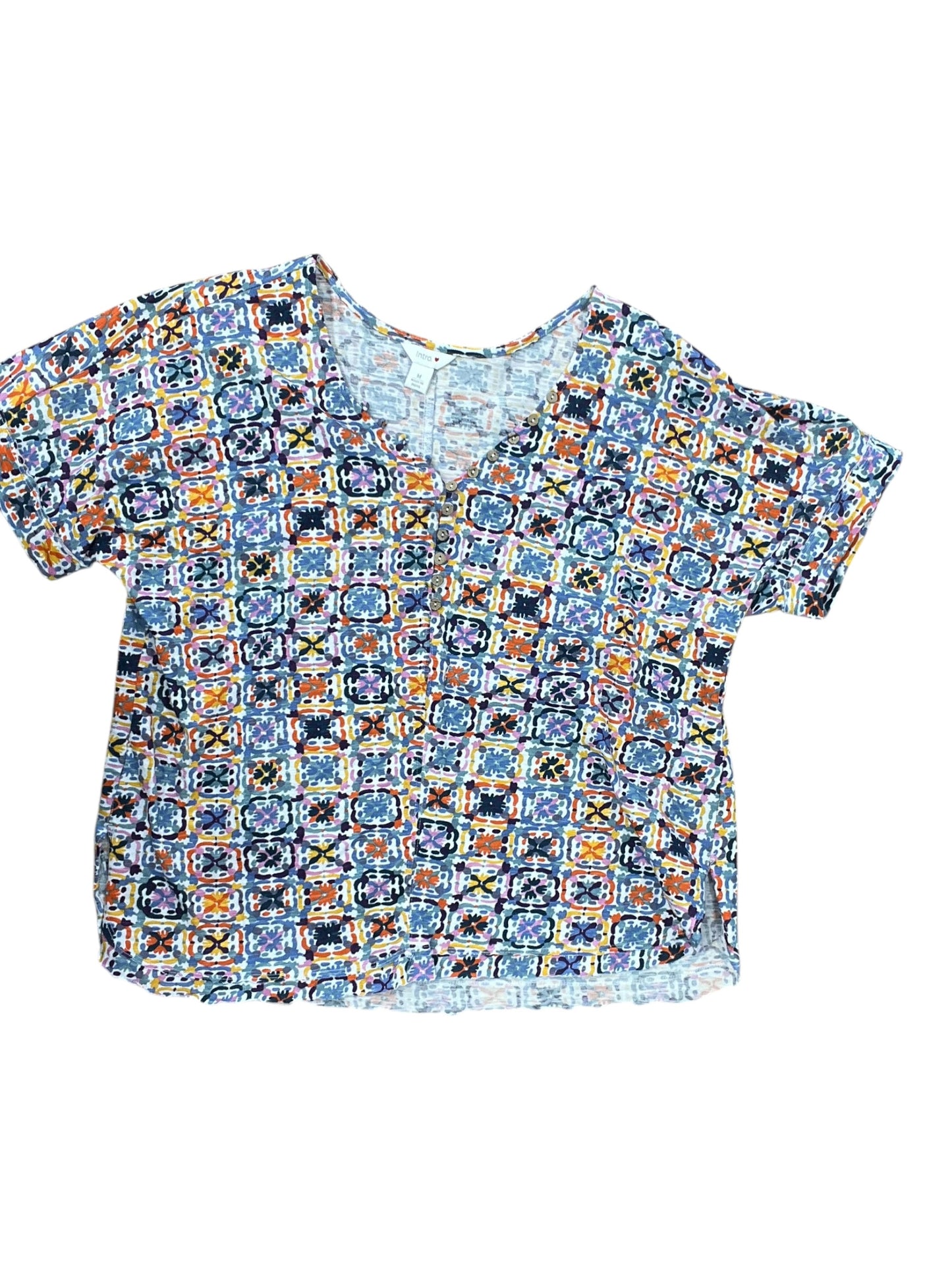 Top Sleeveless By Intro In Blue & Purple, Size:M