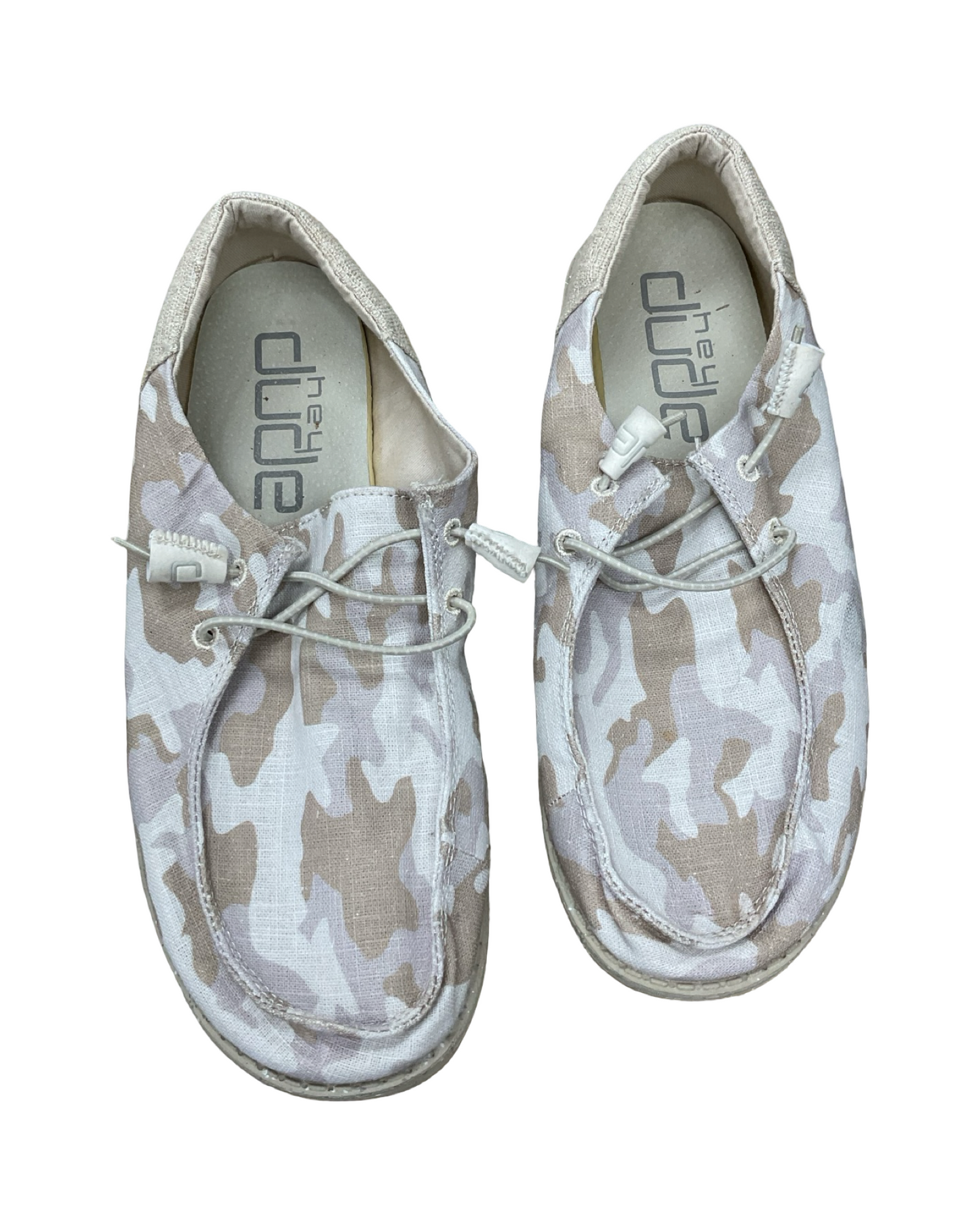 Shoes Flats By Hey Dude In Camouflage Print, Size:10