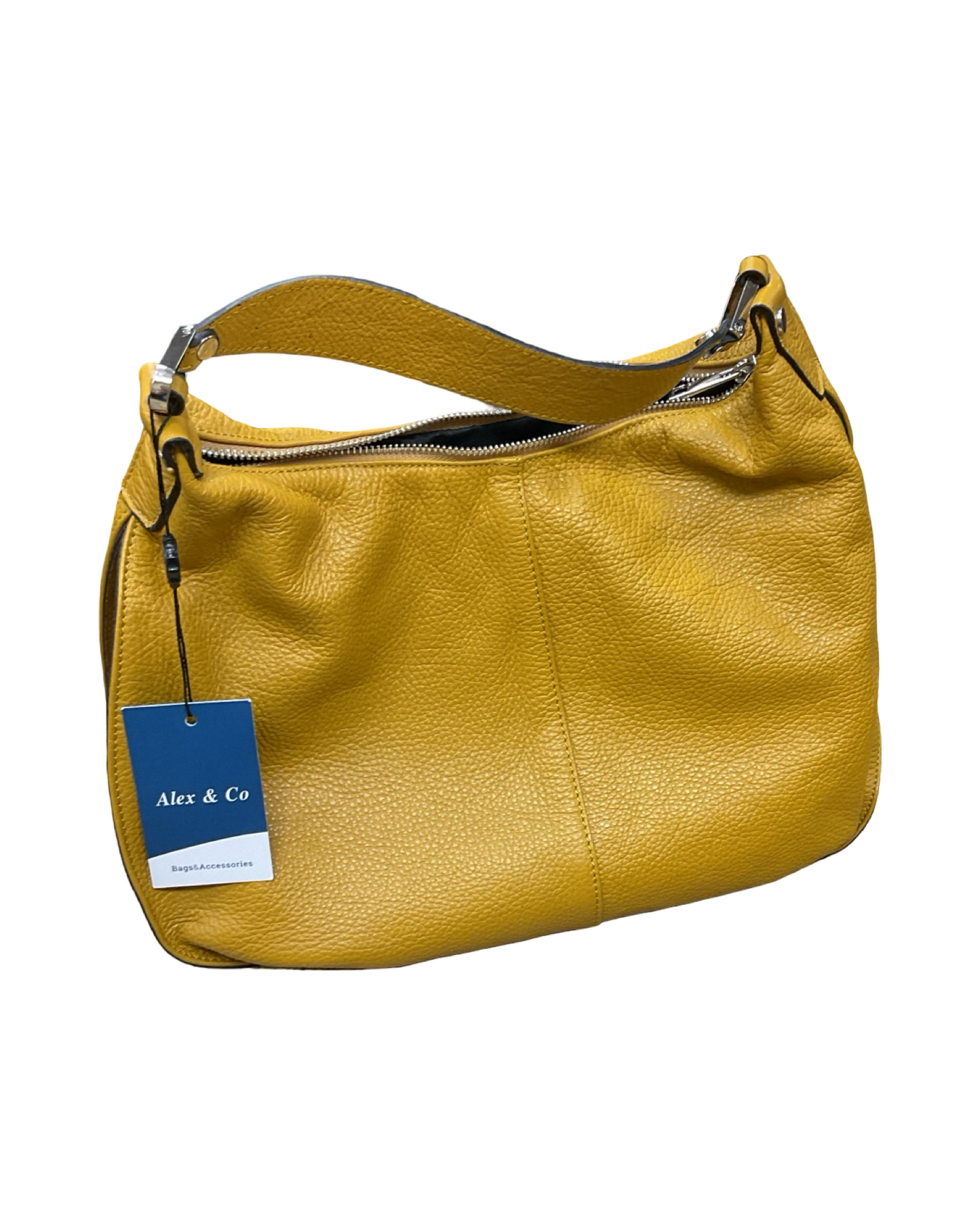 Handbag Leather By Clothes Mentor In Yellow, Size:Large