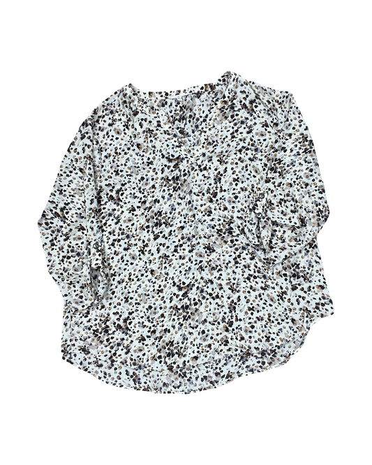 Top Ls By Maurices In Brown & Cream, Size:1X