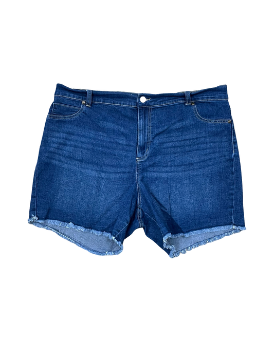 Shorts By Just Be In Blue Denim, Size:2X