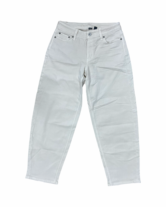 Jeans Boyfriend By American Eagle In Cream Denim, Size:0