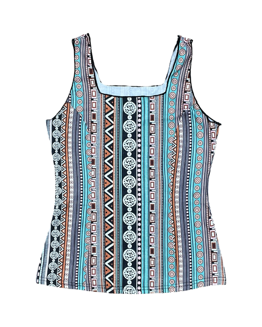 Top Sleeveless By Clothes Mentor In Multi, Size:M