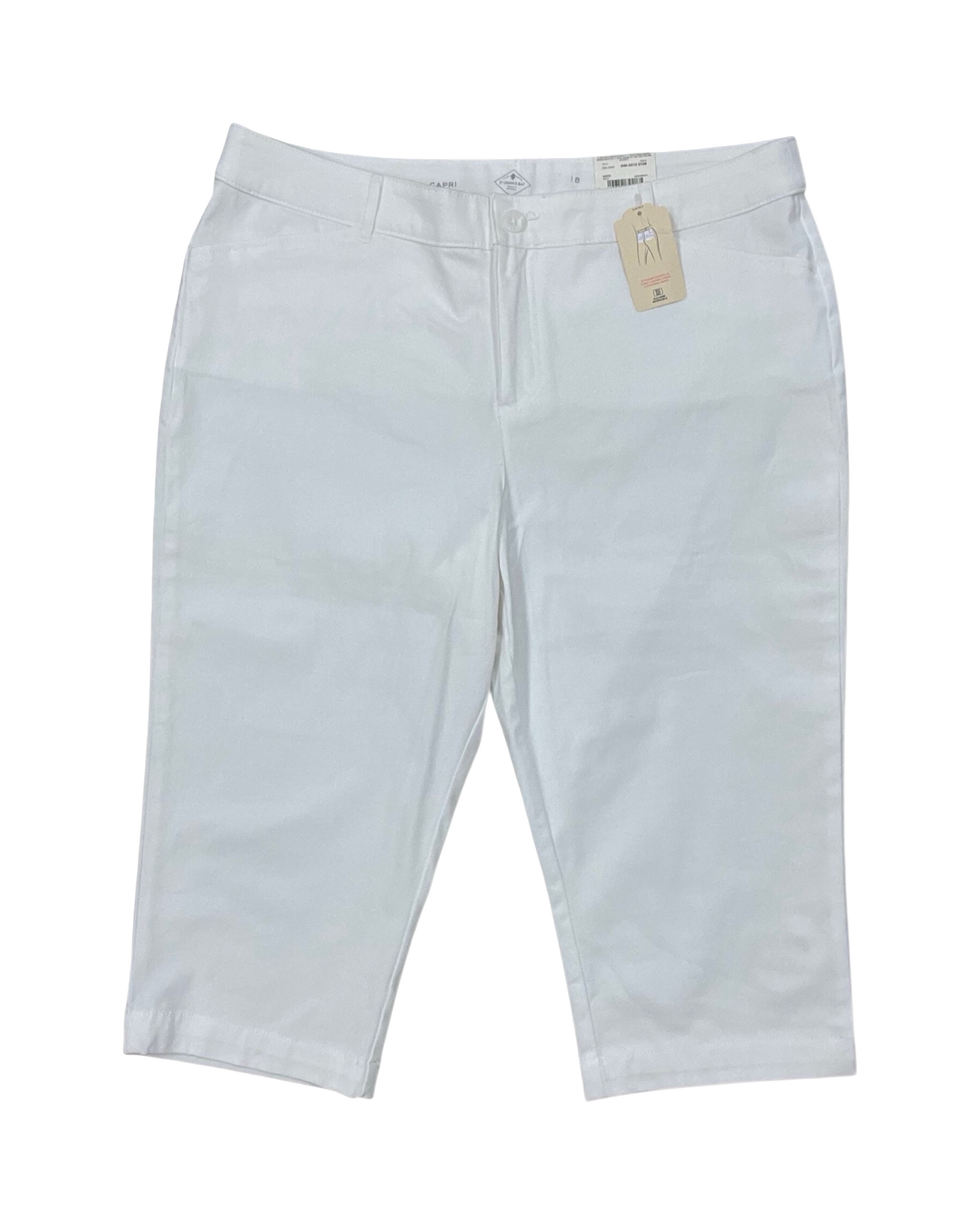 Pants Cropped By St Johns Bay In White, Size:18