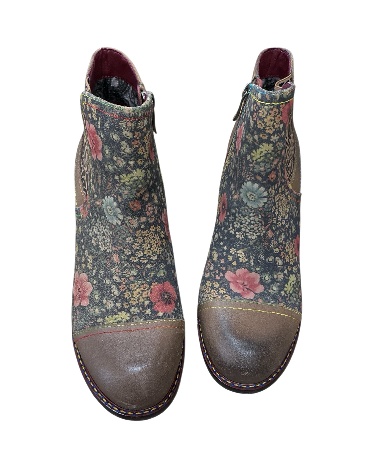Boots Ankle Heels By Spring Step In Brown, Size:8.5