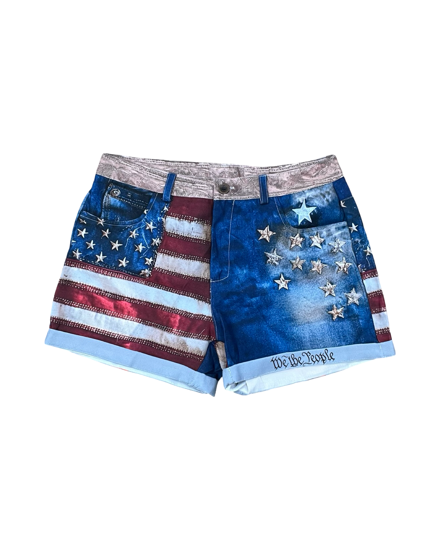 Shorts By Clothes Mentor In Blue Red & White, Size:L