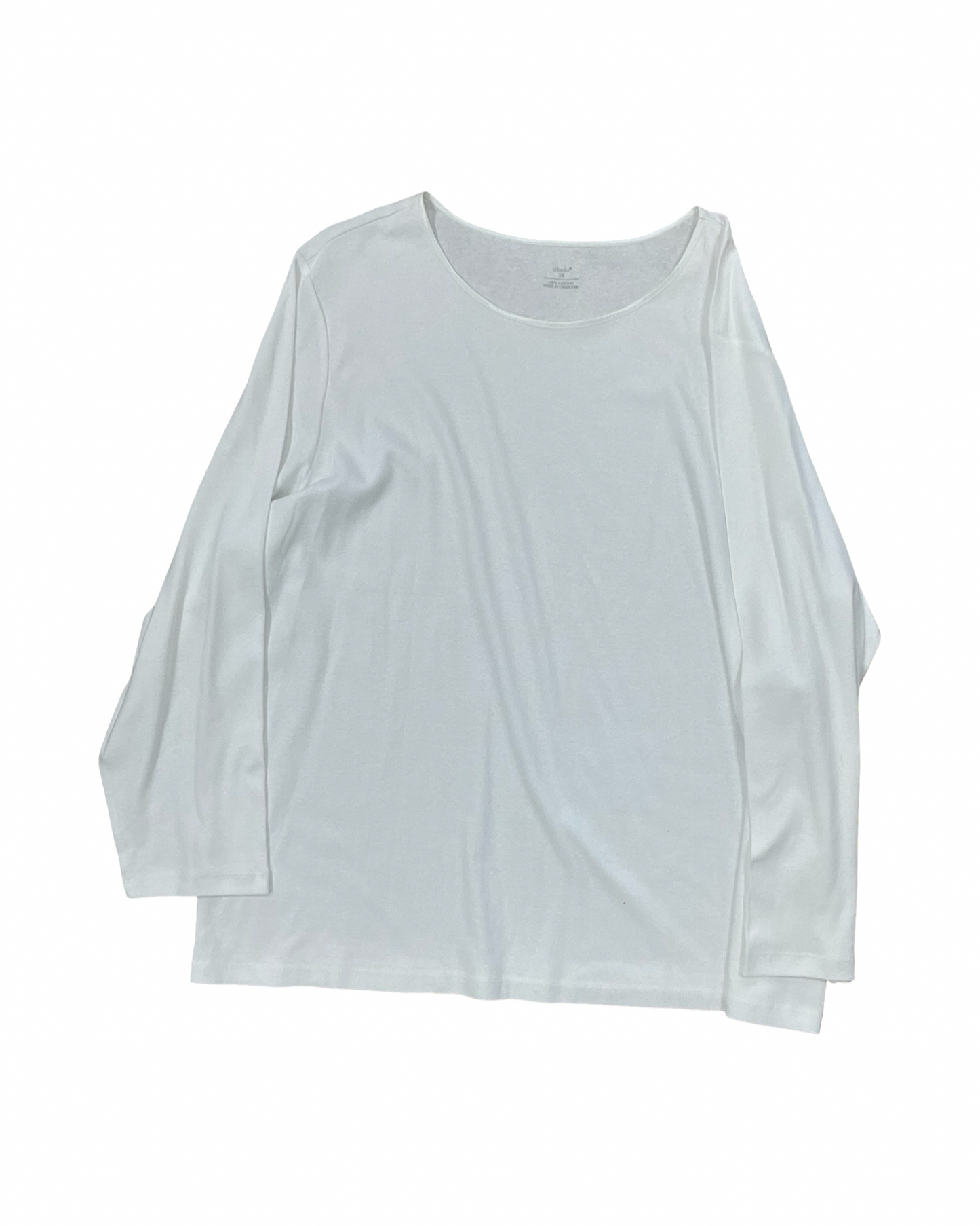 Top Ls Basic By Cj Banks In White, Size:3X