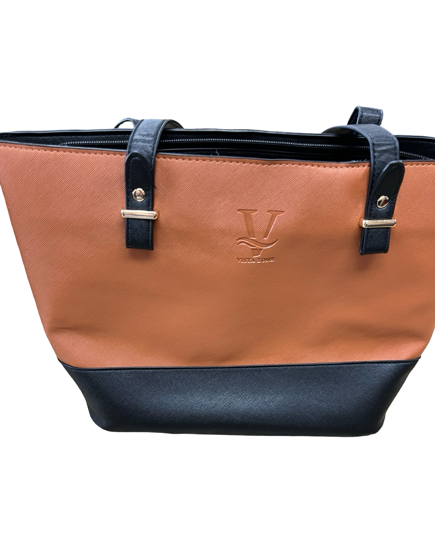 Handbag By Clothes Mentor In Black & Brown, Size:Medium