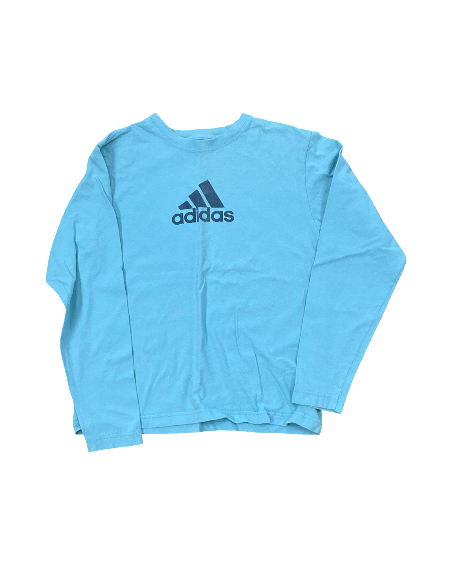 Athletic Top Ls Collar By Adidas In Teal, Size:S
