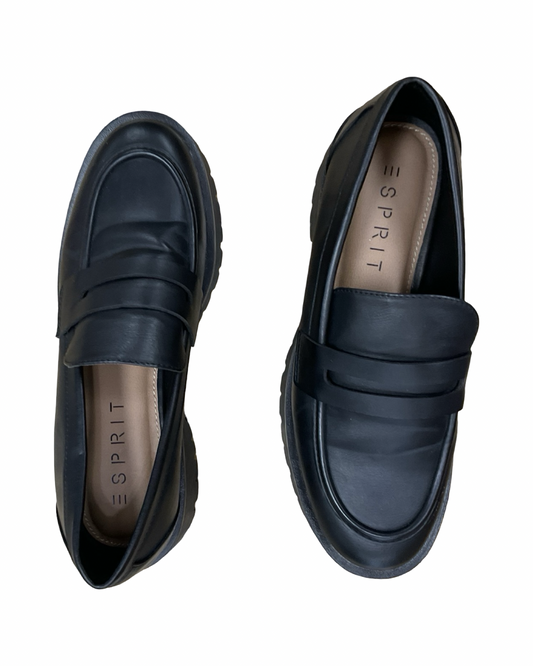 Shoes Heels Platform By Esprit In Black, Size:6.5