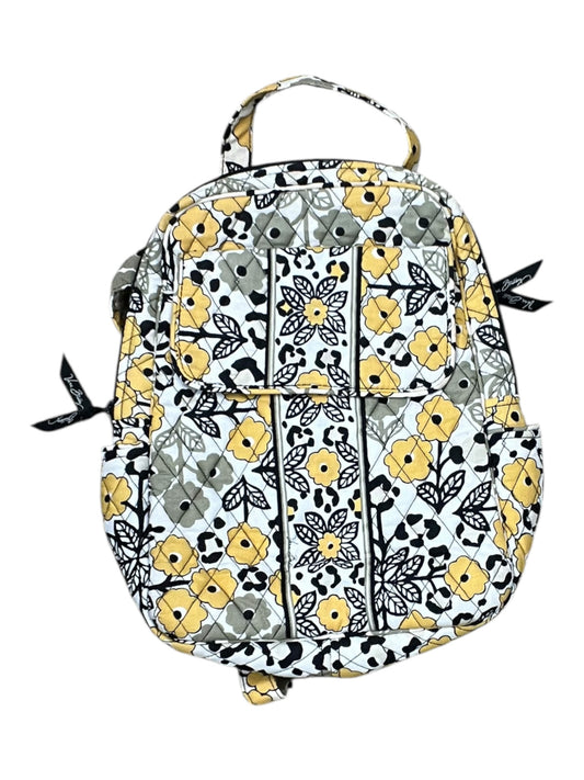 Backpack By Vera Bradley In Black & Yellow, Size:Small