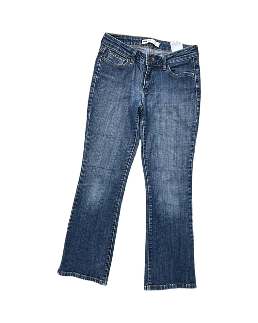 Jeans Boot Cut By Levis In Blue Denim, Size:6