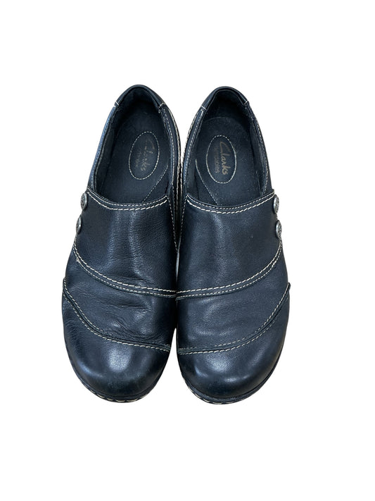 Shoes Flats By Clarks In Black, Size:11