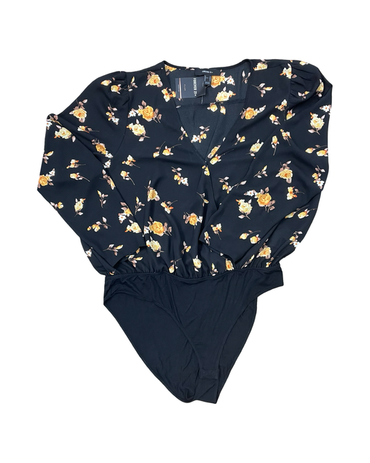 Bodysuit By Forever 21 In Black & Yellow, Size:2X