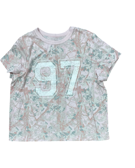 Top Ss By Zoe And Liv In Pink & White, Size:1X