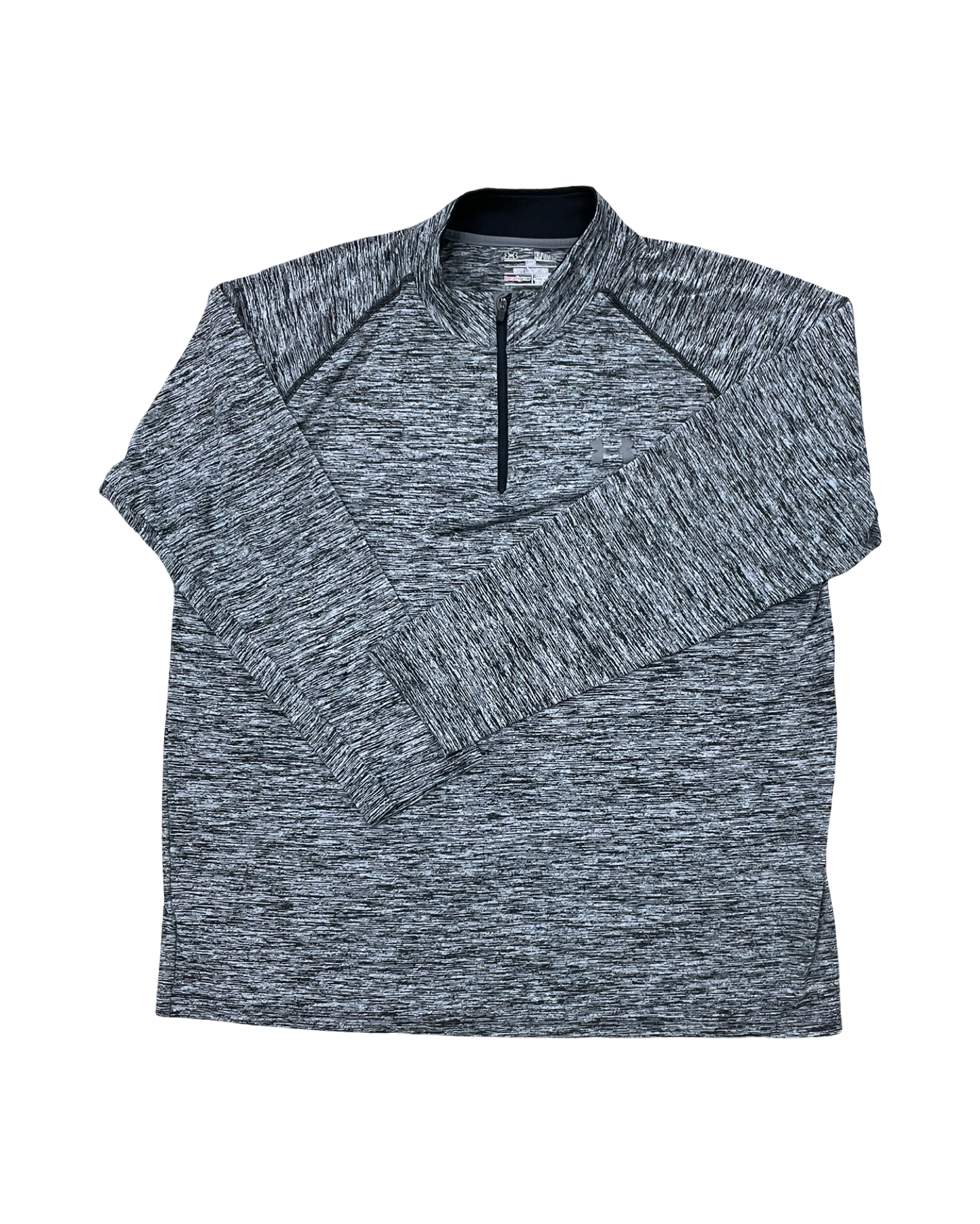 Athletic Top Ls Collar By Under Armour In Black & Grey, Size:Xl
